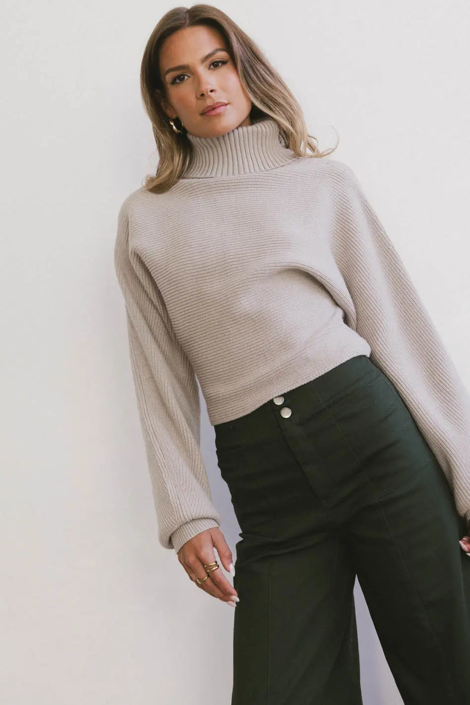 Gracelyn Turtleneck Sweater in Fog - FINAL SALE