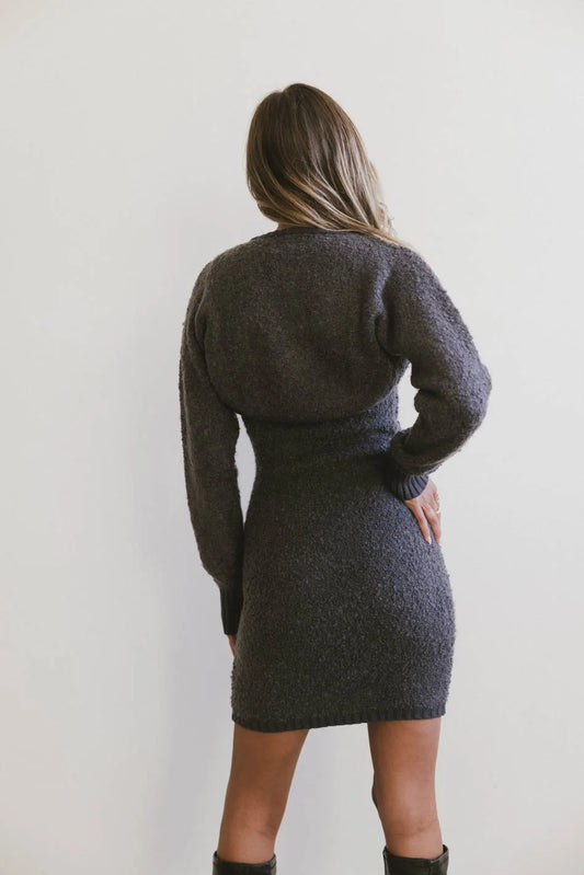 Winslow Knit Shrug in Charcoal - FINAL SALE