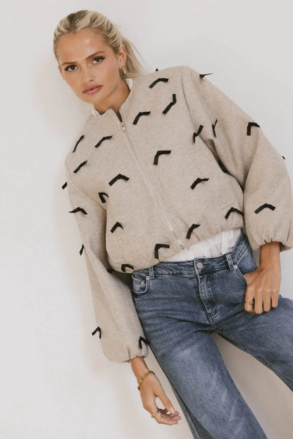 Leona Mini Bows Bomber Jacket - FINAL SALE