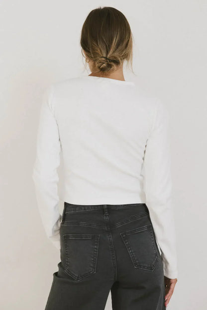 Hallie Top in Ivory - FINAL SALE