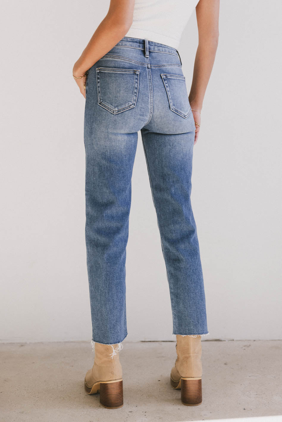 Amelia Straight Leg Jeans in Medium Wash - FINAL SALE