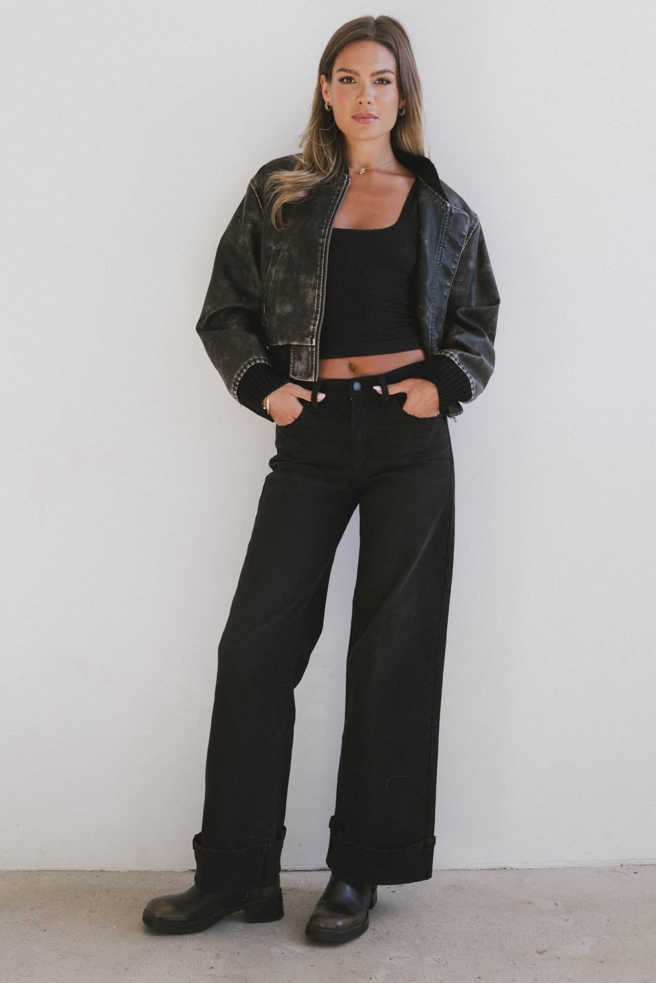 Clarissa Bomber Jacket in Black - FINAL SALE