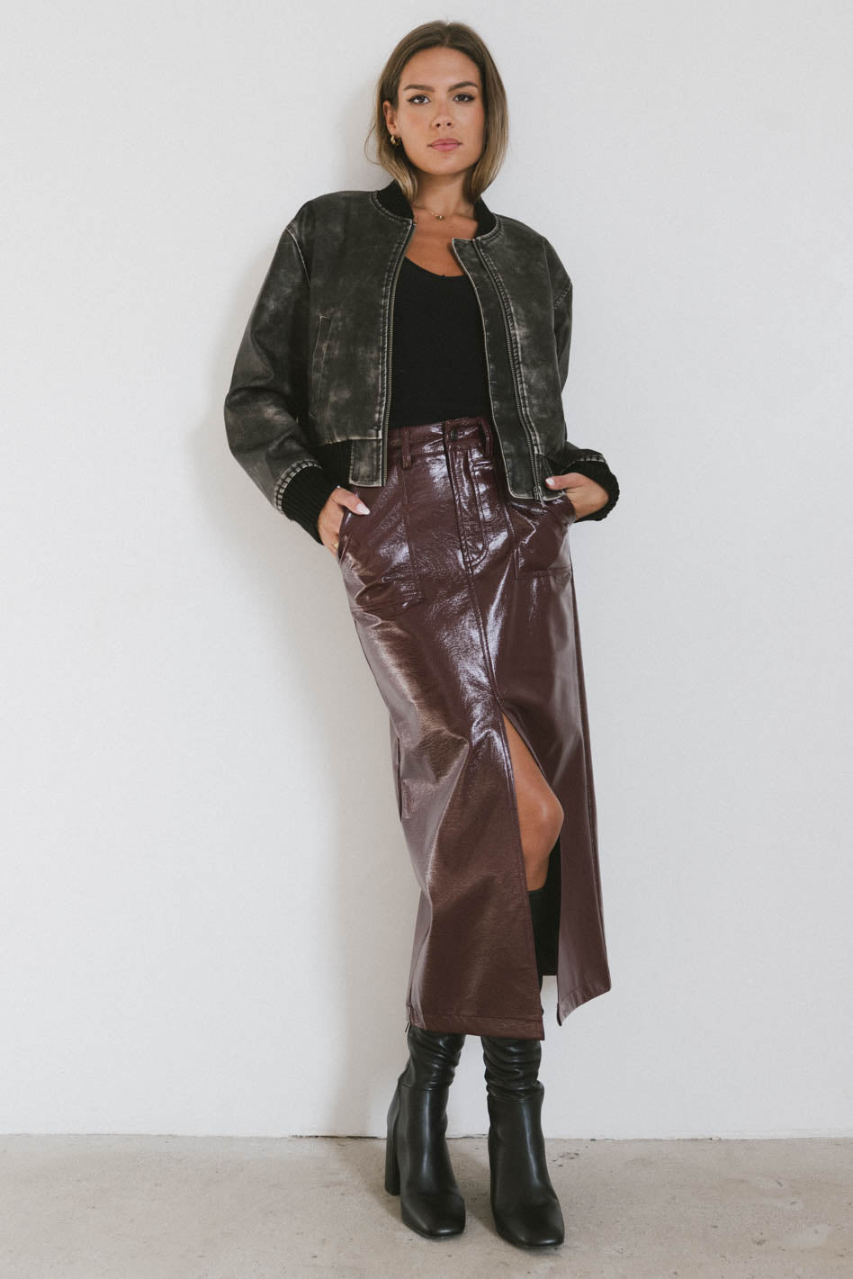 Candice Vegan Leather Skirt - FINAL SALE