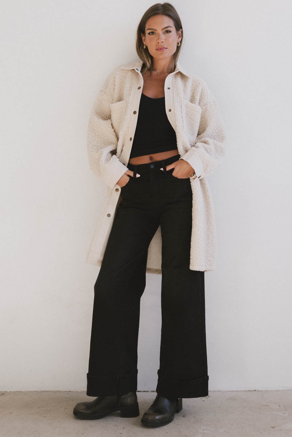 Milandra Sherpa Long Jacket - FINAL SALE