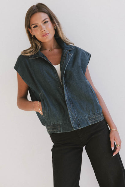 Larkin Denim Vest - FINAL SALE