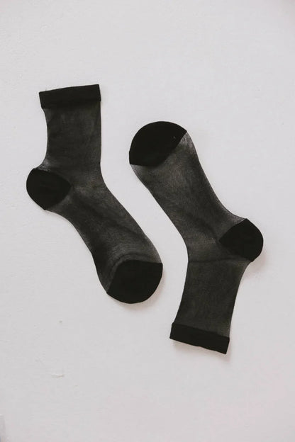 Sheer Socks in Black - FINAL SALE