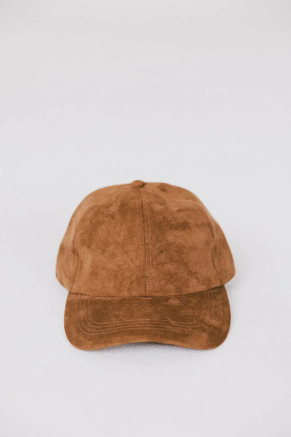 Suede Baseball Cap in Cognac - FINAL SALE