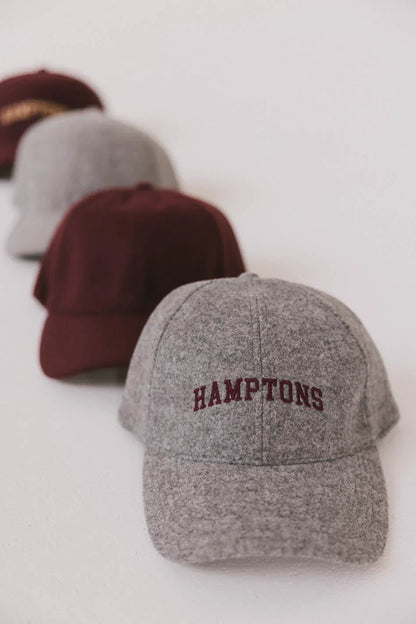 Hamptons Baseball Cap in Grey - FINAL SALE