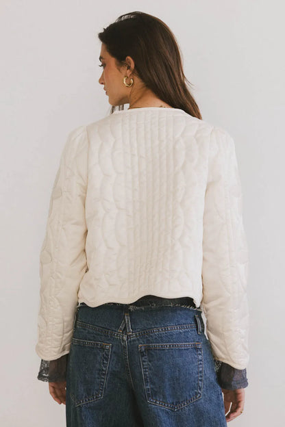 Shelly Quilted Jacket in Cream - FINAL SALE