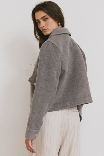 Nina Wool Blend Jacket in Grey - FINAL SALE