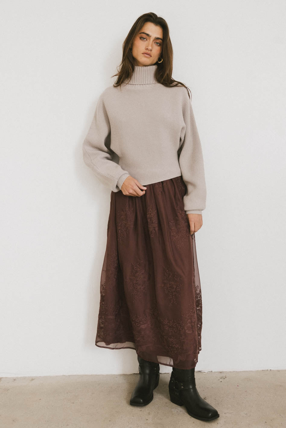 Gracelyn Turtleneck Sweater in Fog - FINAL SALE