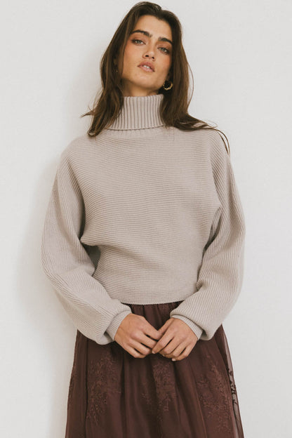 Gracelyn Turtleneck Sweater in Fog - FINAL SALE