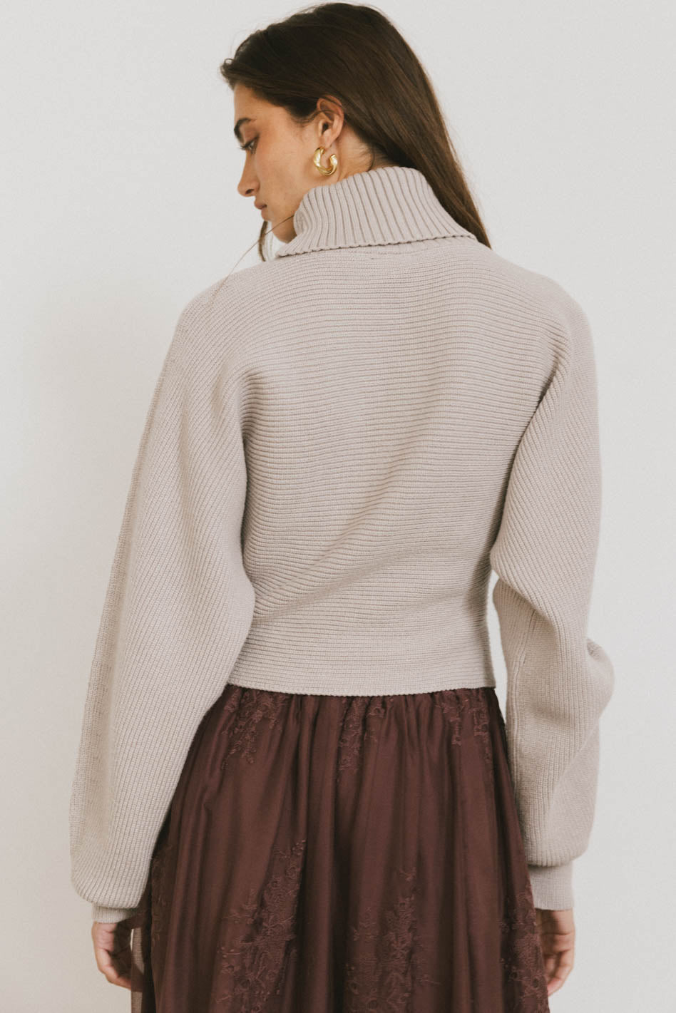 Gracelyn Turtleneck Sweater in Fog - FINAL SALE