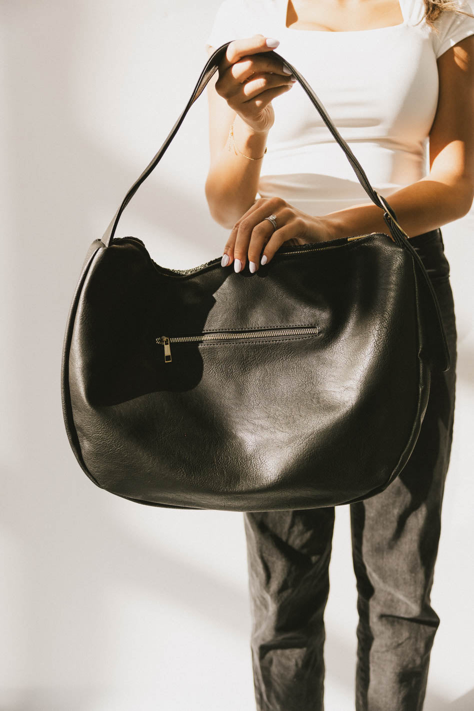 Toulouse Woven Tote in Black - FINAL SALE