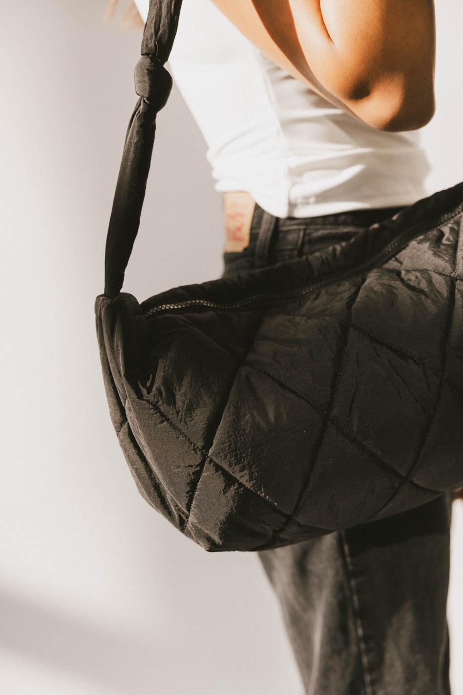 Whimsy Quilted Bag in Black - FINAL SALE
