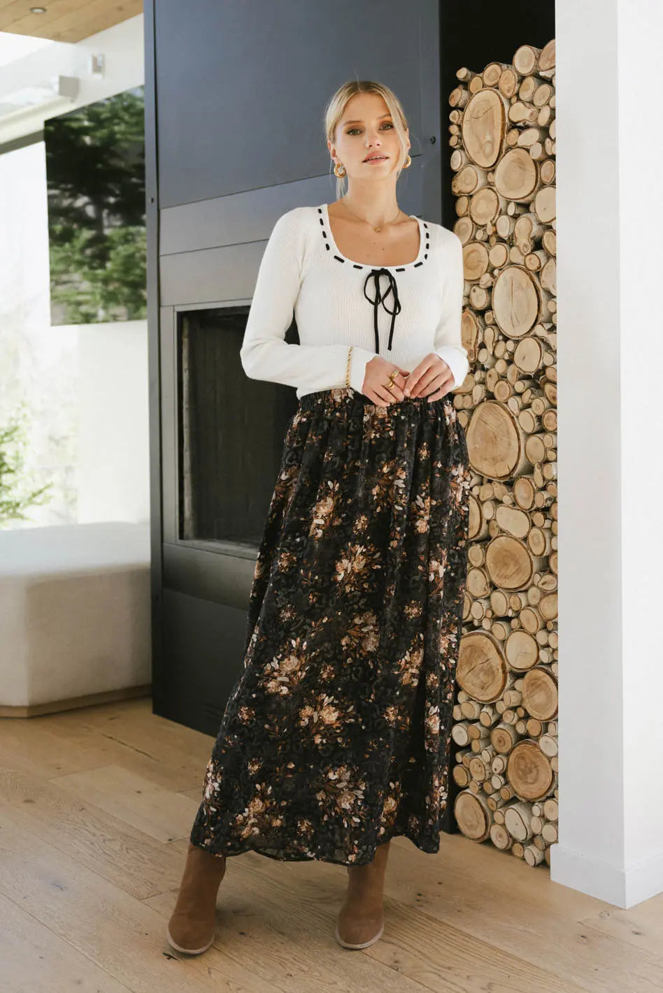 Llara Floral Maxi Skirt - FINAL SALE