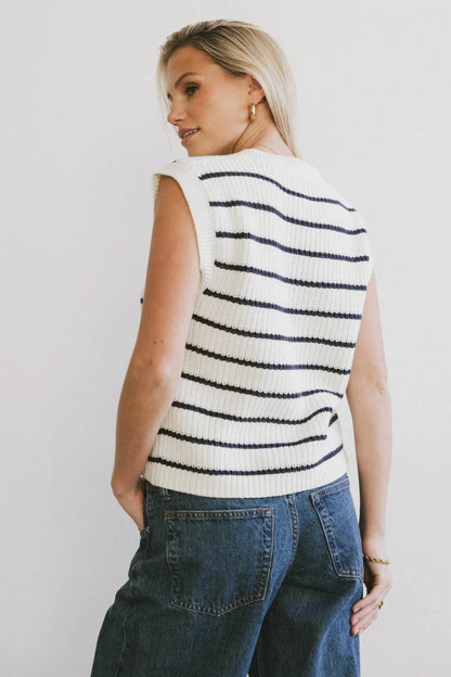 Ashen Sweater Vest in Navy - FINAL SALE