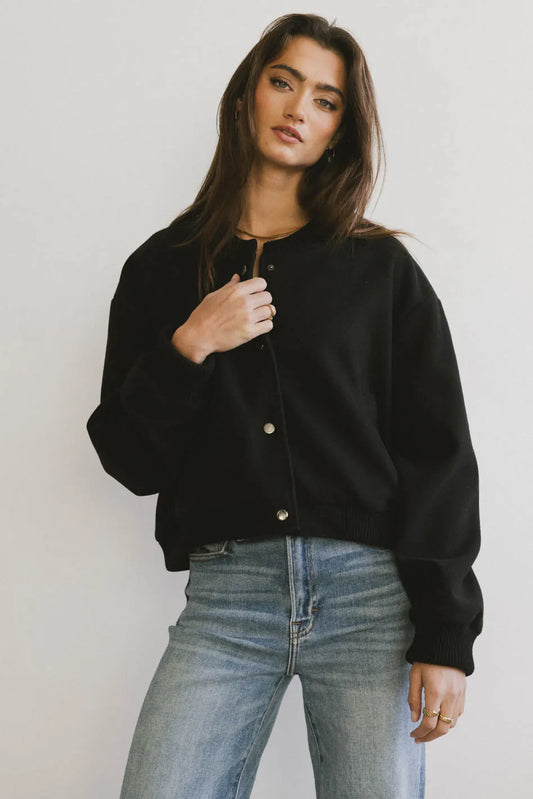 Molly Bomber Jacket in Black - FINAL SALE