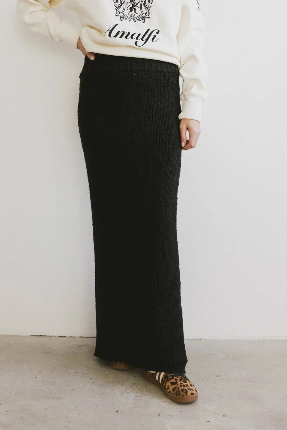 Charlotte Knit Skirt in Black - FINAL SALE