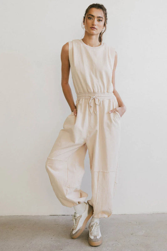 Weekend Warrior Jumpsuit in Ivory - FINAL SALE