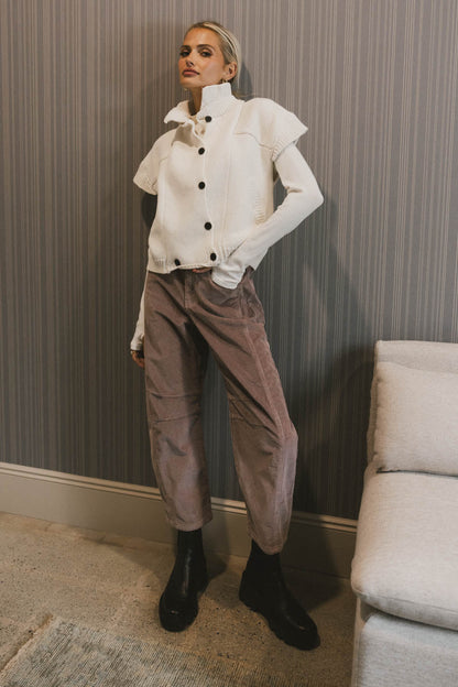 Sadie Knit Cardigan in Ivory - FINAL SALE