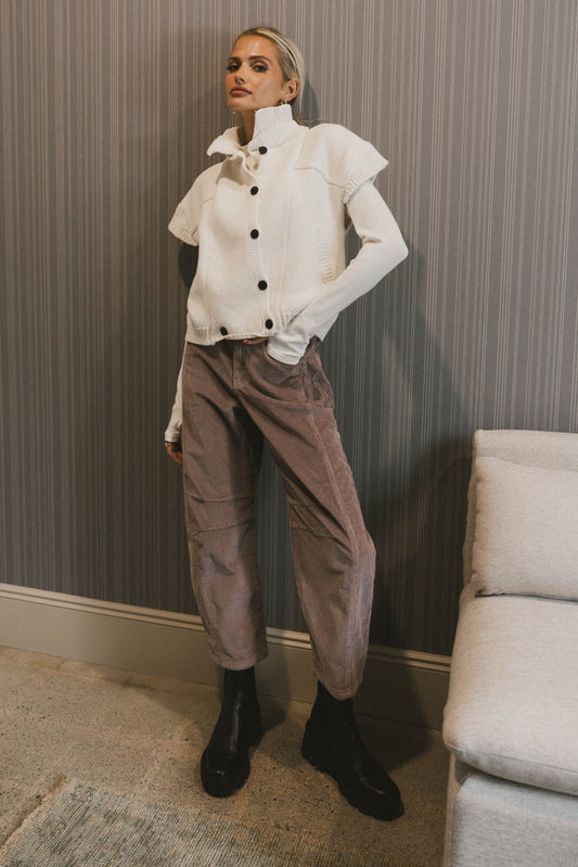 Sadie Knit Cardigan in Ivory - FINAL SALE