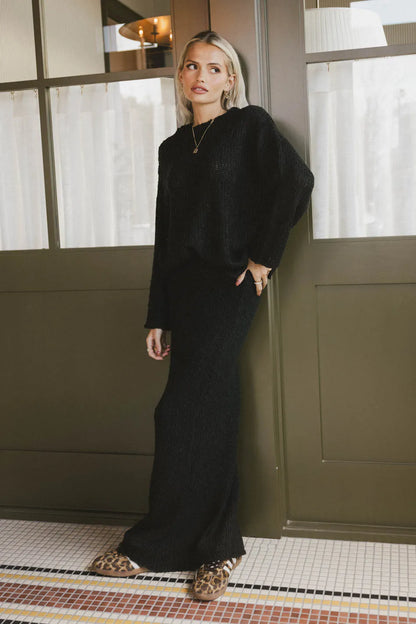 Charlotte Knit Sweater in Black - FINAL SALE