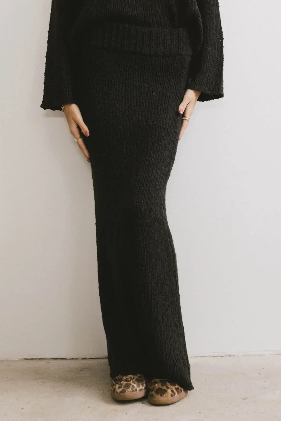 Charlotte Knit Skirt in Black - FINAL SALE