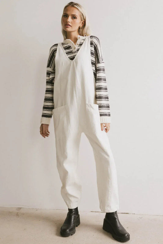 Marie Jumpsuit in Cream - FINAL SALE