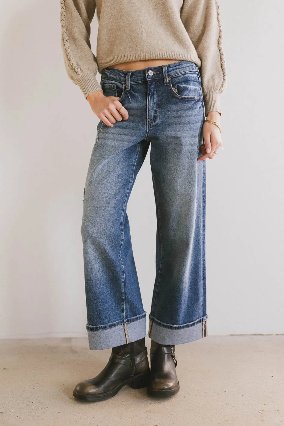 Lacie Cropped Wide Leg Jeans - FINAL SALE