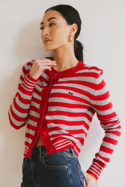 Albia Cherry Striped Cardigan - FINAL SALE