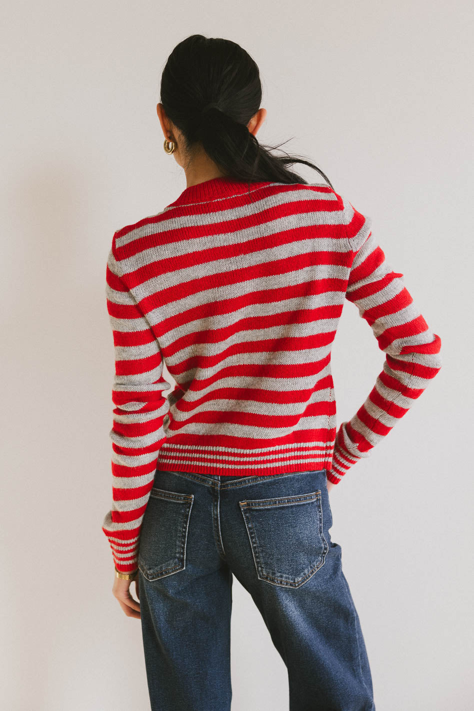 Albia Cherry Striped Cardigan - FINAL SALE