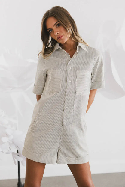 Renley Striped Romper - FINAL SALE