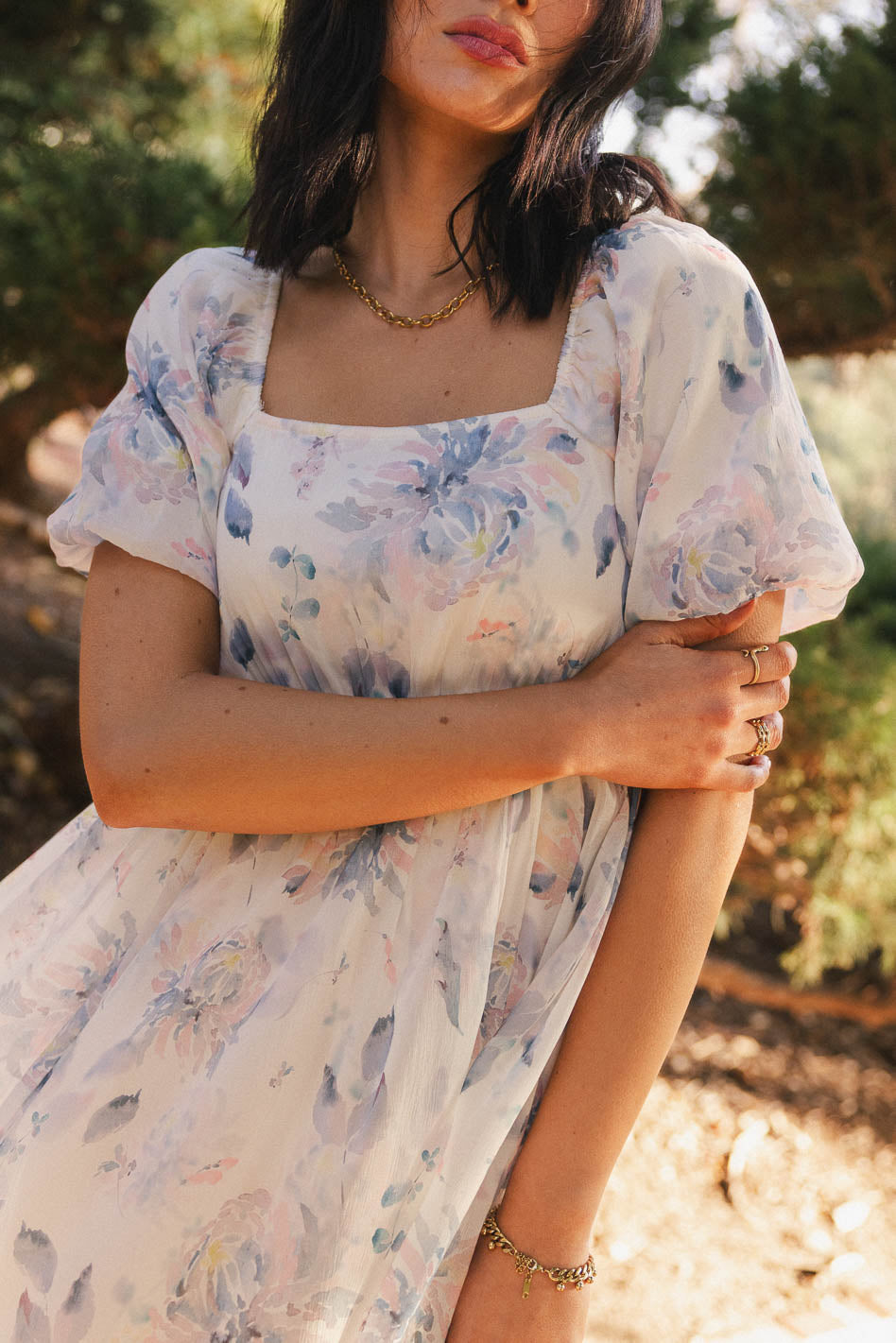 Kendry Floral Maxi Dress in Blue - FINAL SALE