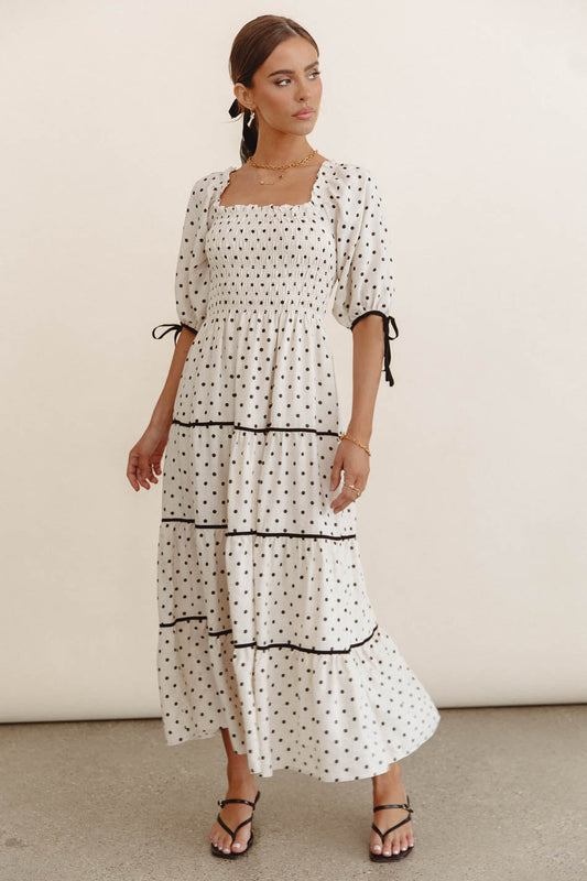 Hunter Smocked Polka Dot Dress - FINAL SALE