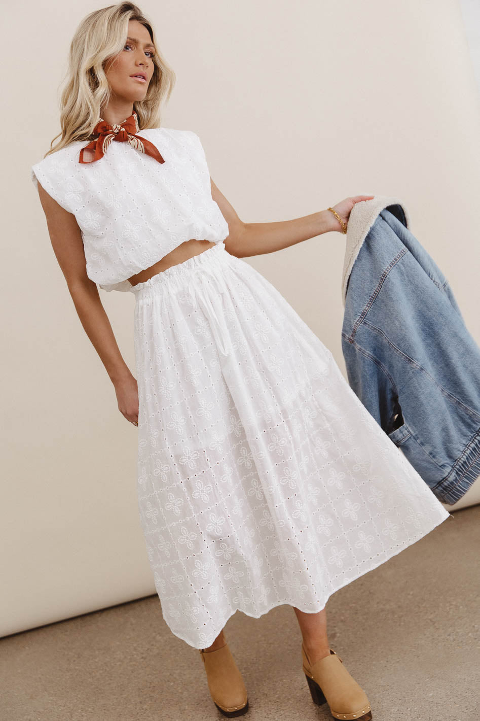 Bridget Embroidered Midi Skirt - FINAL SALE