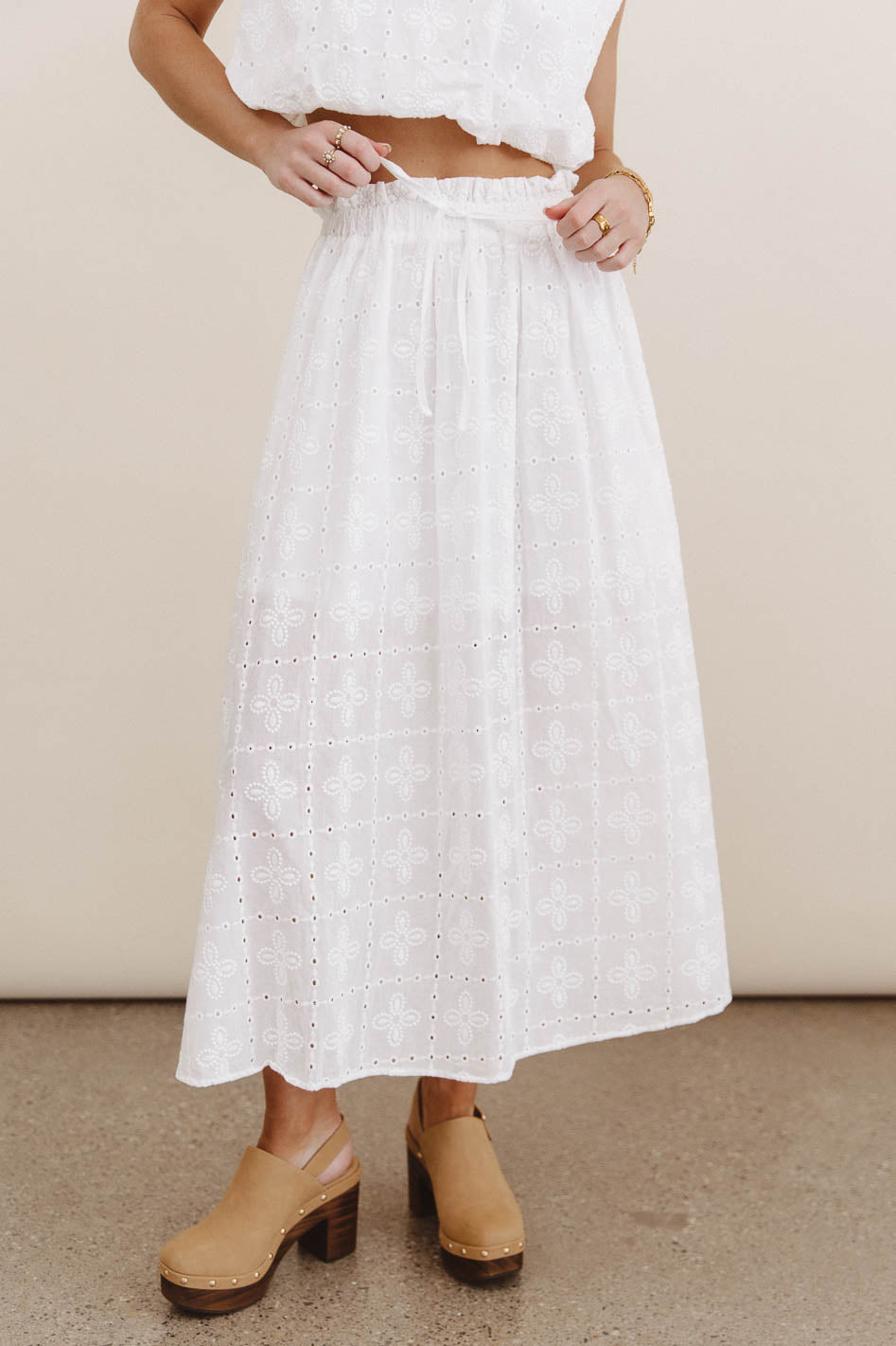 Bridget Embroidered Midi Skirt - FINAL SALE