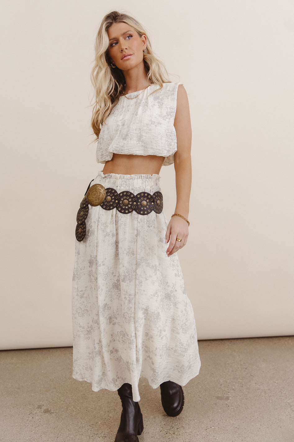 Trinity Floral Midi Skirt - FINAL SALE