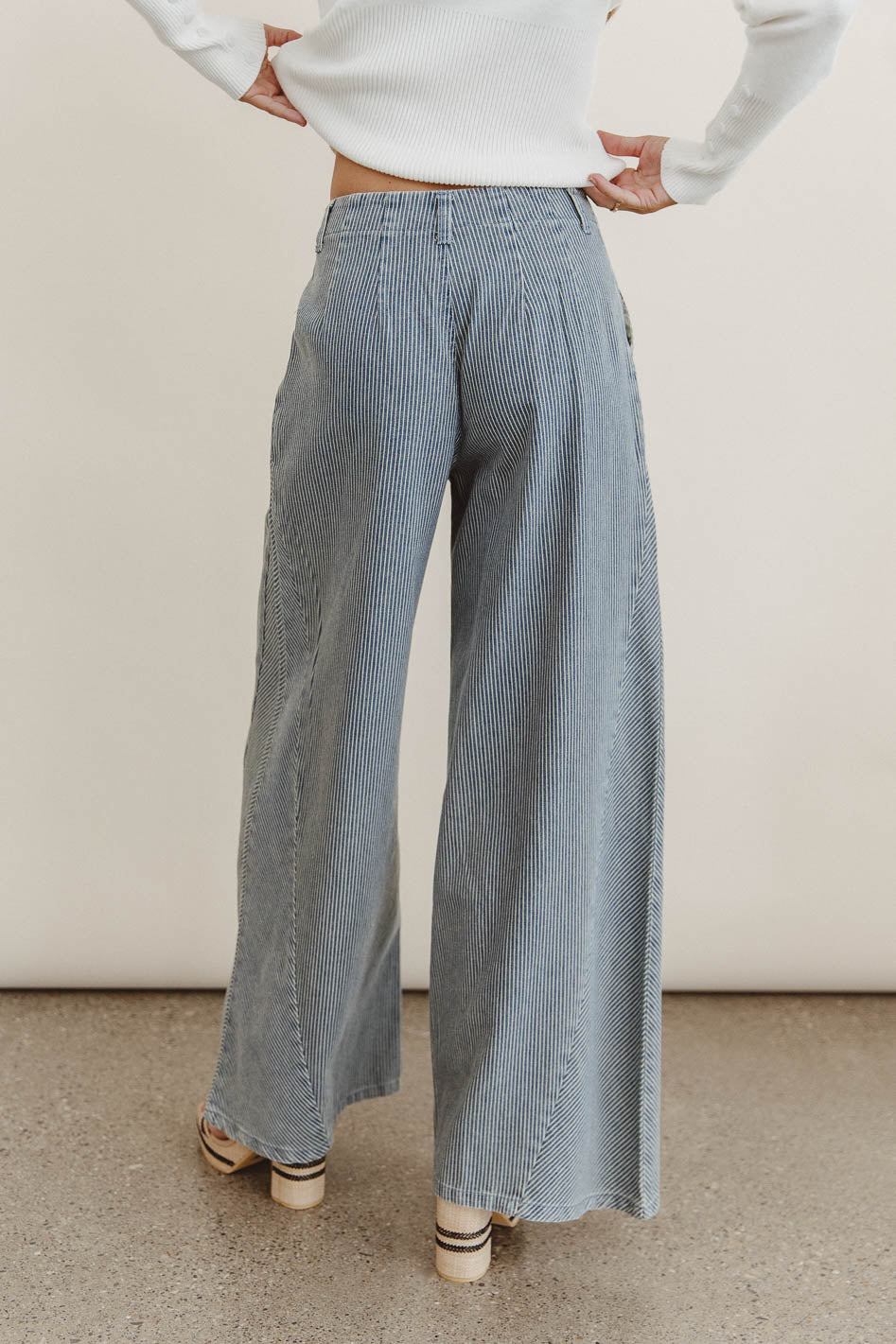 Milla Striped Wide Leg Jeans - FINAL SALE