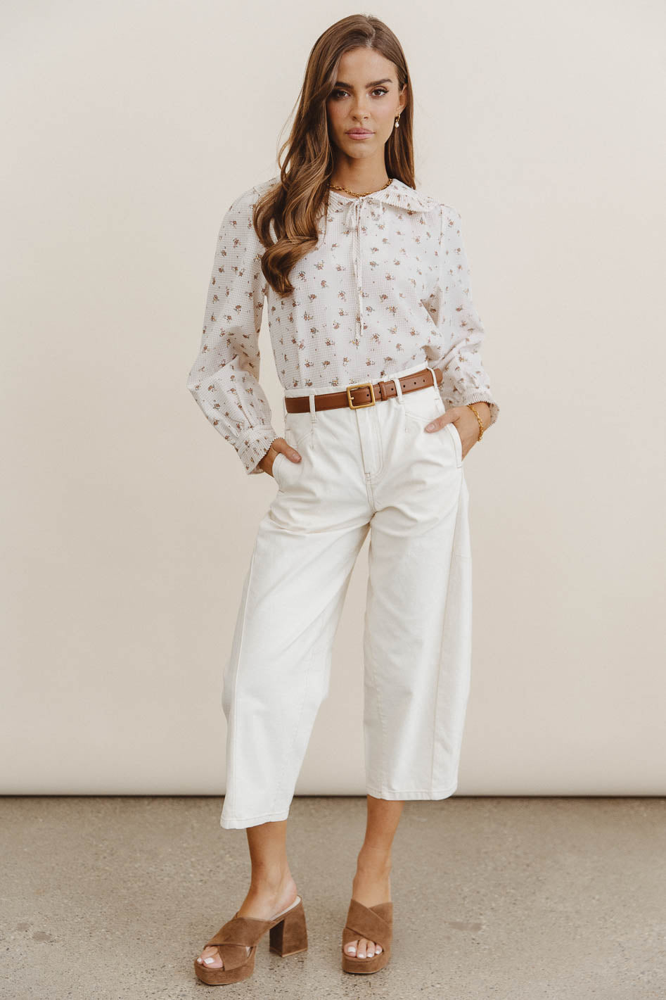 Sephrina Barrel Pants in Ecru - FINAL SALE