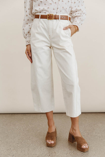 Sephrina Barrel Pants in Ecru - FINAL SALE