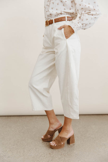 Sephrina Barrel Pants in Ecru - FINAL SALE