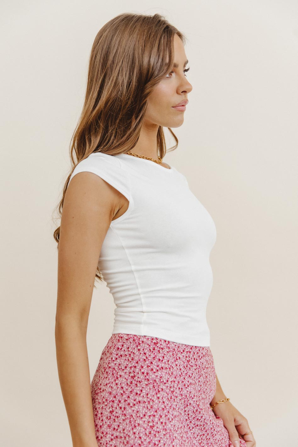Betty Basic Knit Top in Ivory - FINAL SALE