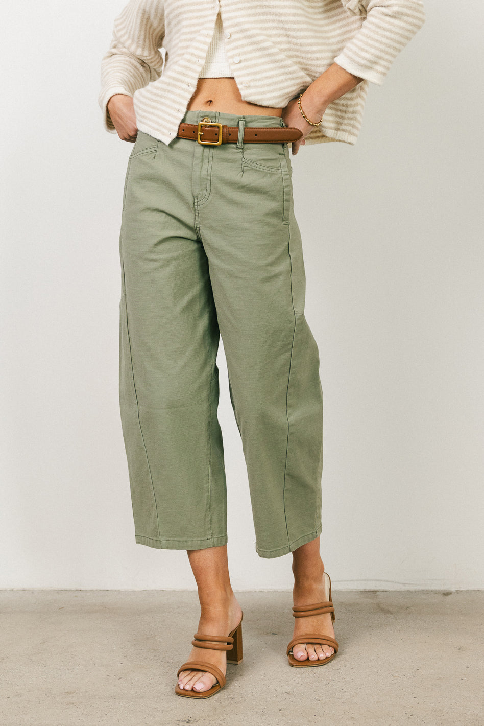Sephrina Barrel Pants in Olive - FINAL SALE