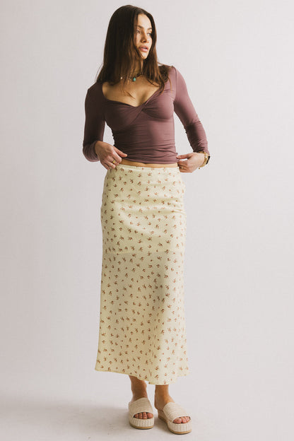 Royal Floral Midi Skirt - FINAL SALE