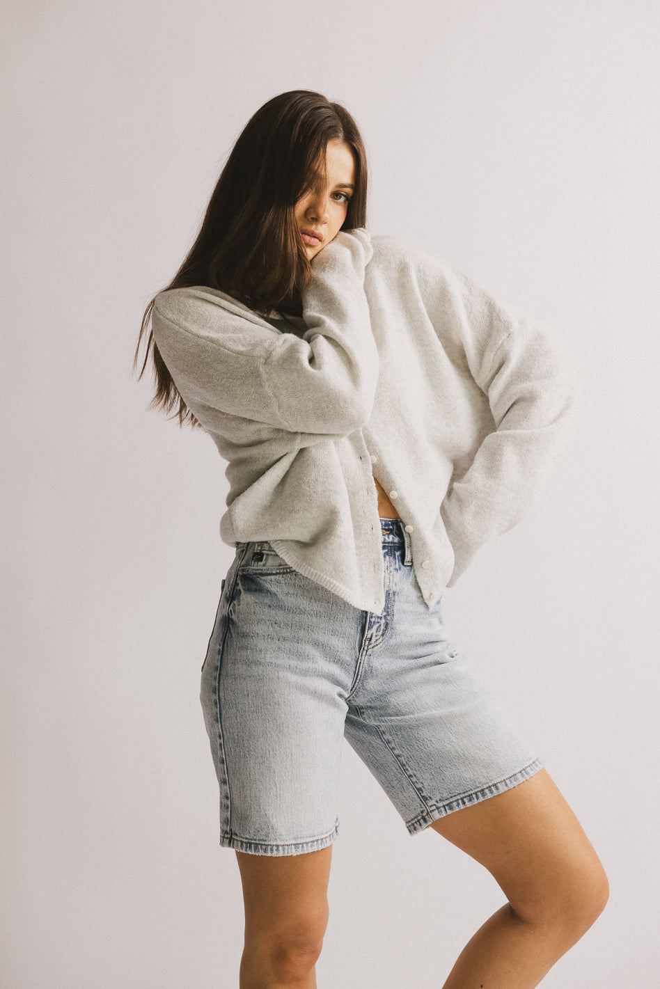 Maci Cardigan in Grey - FINAL SALE