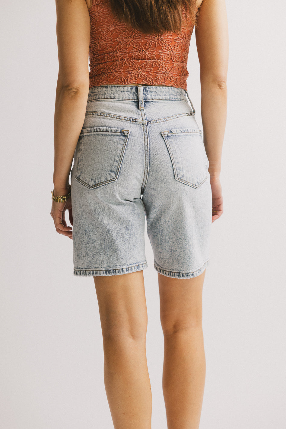 Quinn Light Wash Bermuda Shorts - FINAL SALE