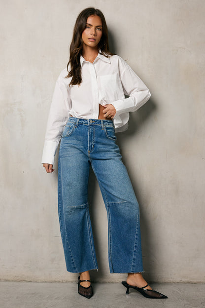 Juliette Barrel Jeans in Medium Wash