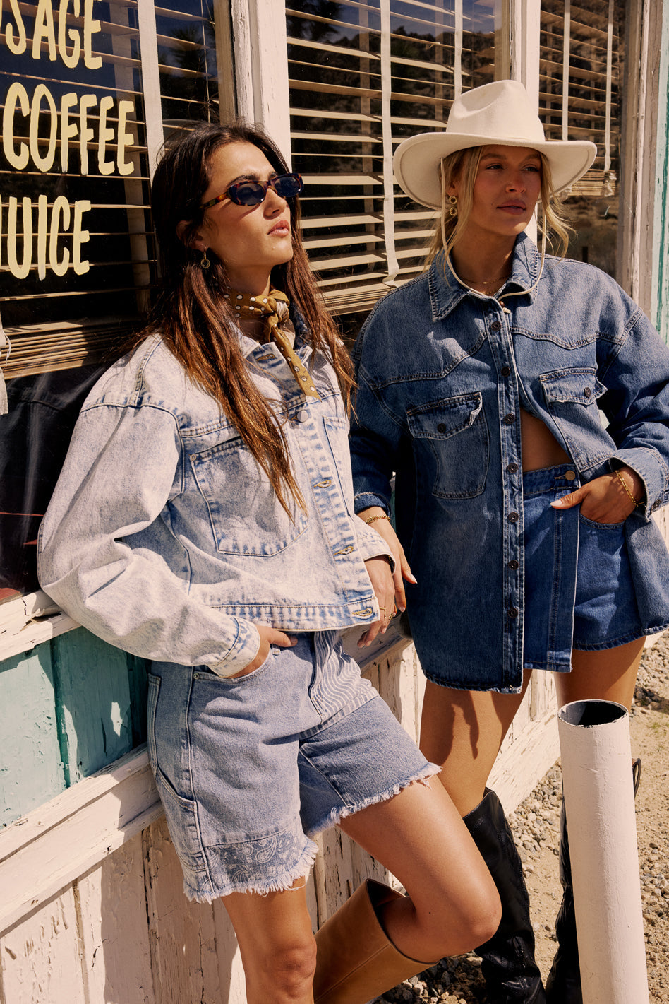 Benny Contrast Denim Shorts