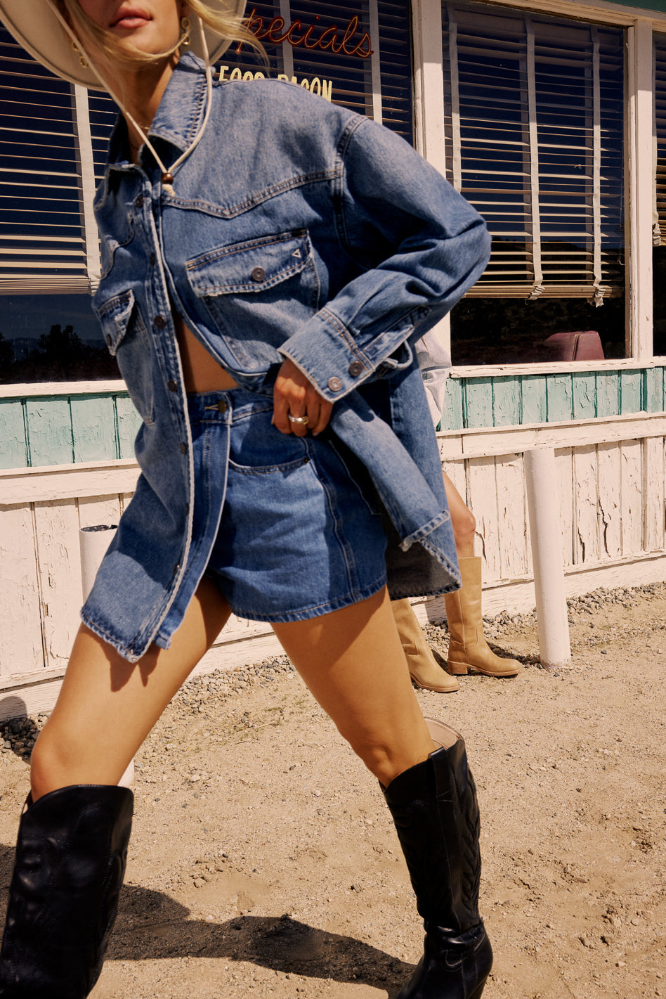 Rhia Denim Mini Skort - FINAL SALE